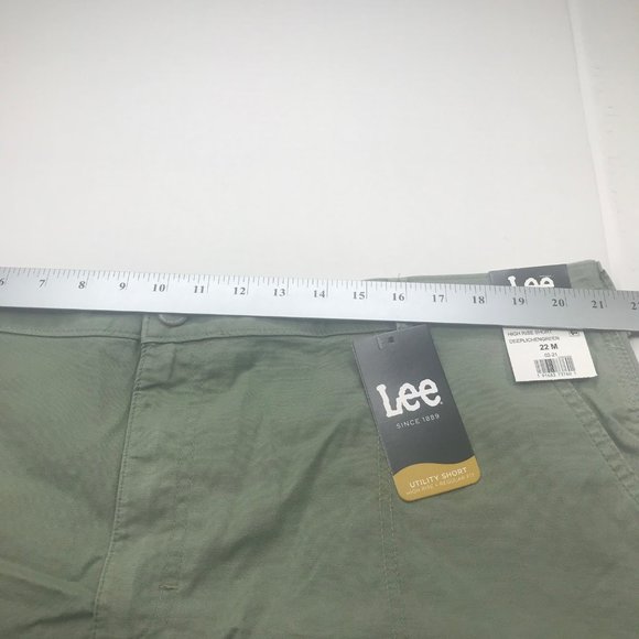 Lee Women's 22M Hi-Rise Regular Fit Deeplichengreen Utility Short New With Tags - Picture 8 of 13